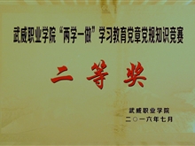 兩學(xué)一做學(xué)習(xí)教育黨章黨規(guī)知識(shí)競(jìng)賽二等獎(jiǎng)